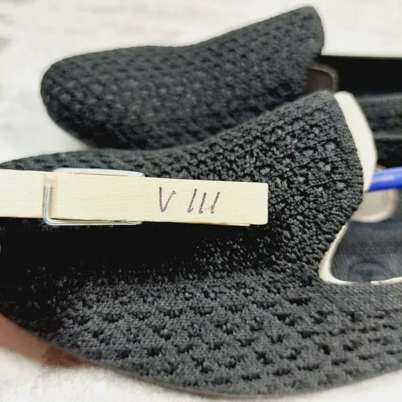 NEW Rothy's The Flat Black Knit Round Toe Slip On Loafers V111